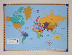 Contemporary Poster of a Map of the World