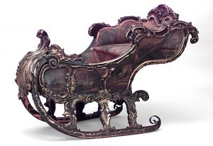 Antique Russian Carved Sleigh