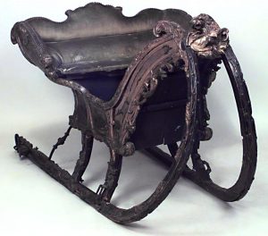 Antique Russian Carved Sleigh