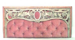 Art Nouveau Pink Velvet Wall Panel