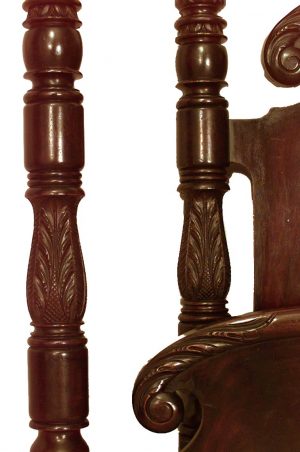 American Empire Mahogany Four-Poster Bed