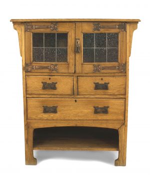 English Arts and Crafts Oak Cupboard