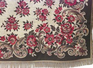 English Victorian Needlepoint Table Cover