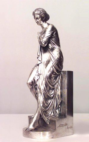 Neo-Classic Silver Plated Greek Woman