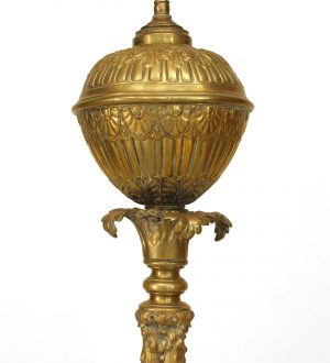 American Victorian Faux Briarwood Lamp
