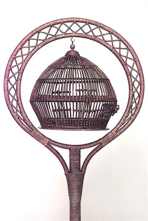 American Victorian Natural Wicker Cage