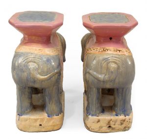 Chinese Porcelain Elephant Garden Seats