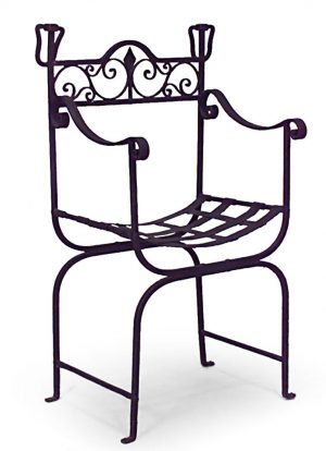 Outdoor Continental Iron Arm Chairs