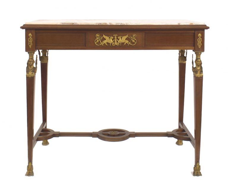 French Empire Style Mahogany Center Table