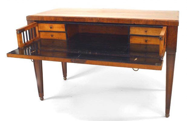 Continental Neo-Classic Style Walnut Writing Table