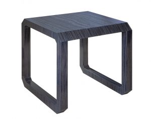 Roric Tobin Contemporary Dark Wood and Marble Side Table