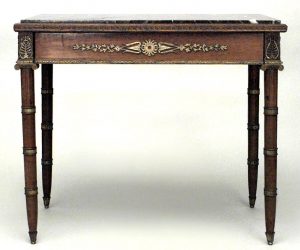 French Empire Mahogany and Marble Single Drawer