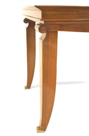 French Mahogany Pascaud Scroll Game Table